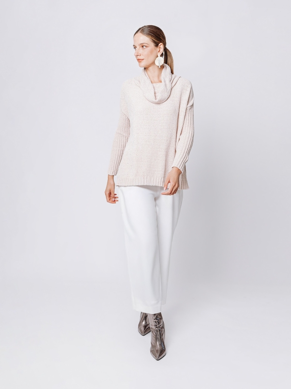 Chenille turtleneck sweater