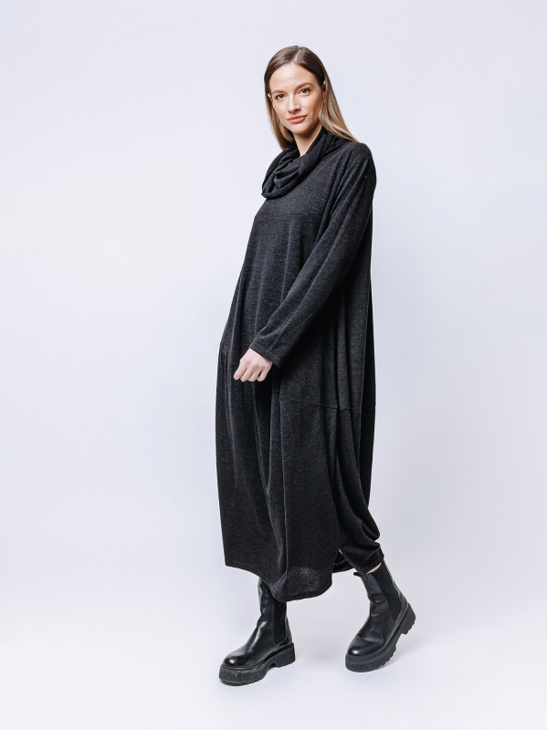 Wool jersey maxi dress