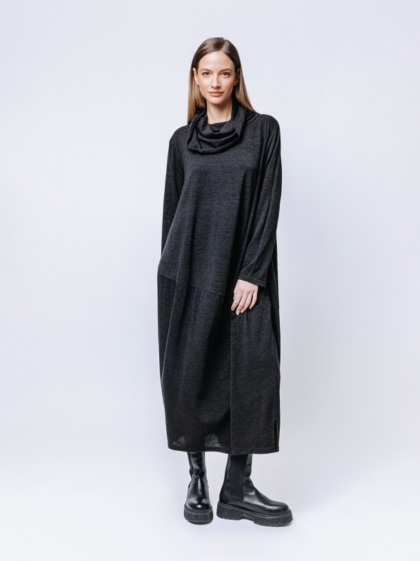 Wool jersey maxi dress