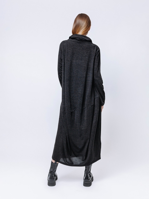 Wool jersey maxi dress