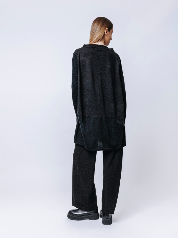 Wool jersey long t-shirt