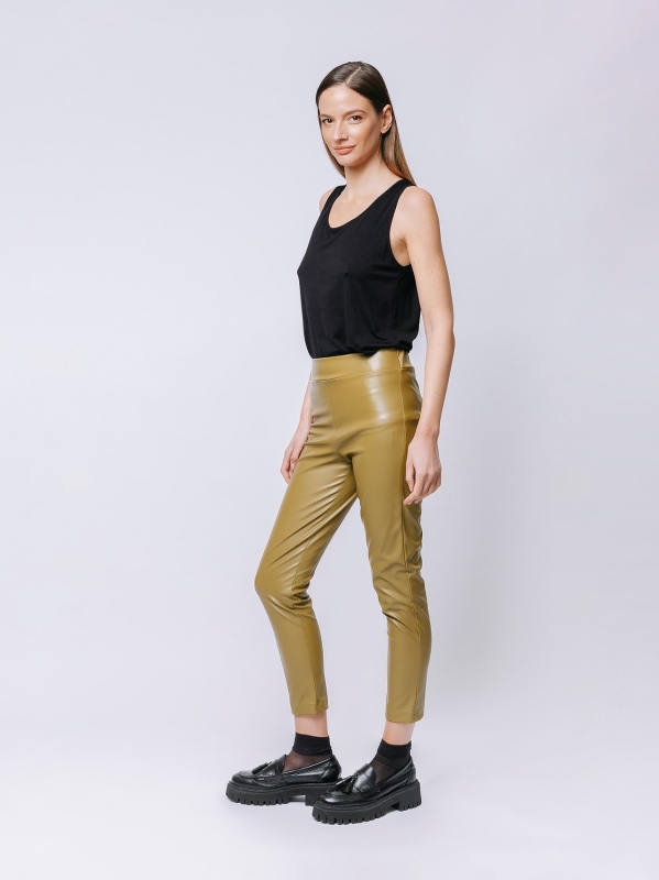 Pantalone skinny in ecopelle