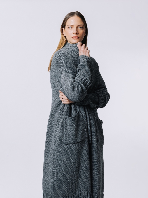 Knitted Maxi Cardigan GRAY