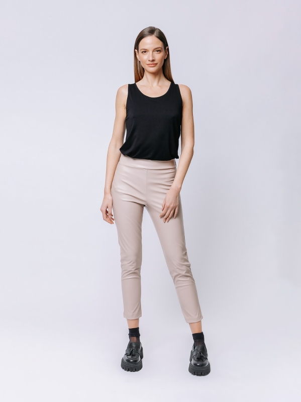 Pantalone skinny in ecopelle