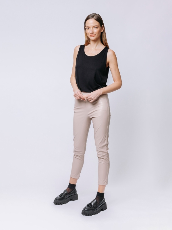 Pantalone skinny in ecopelle