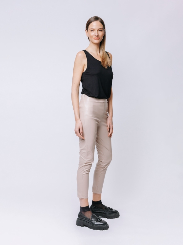 Pantalone skinny in ecopelle