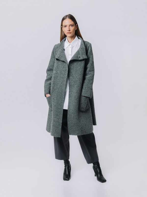 Boiled Wool Coat GRAY