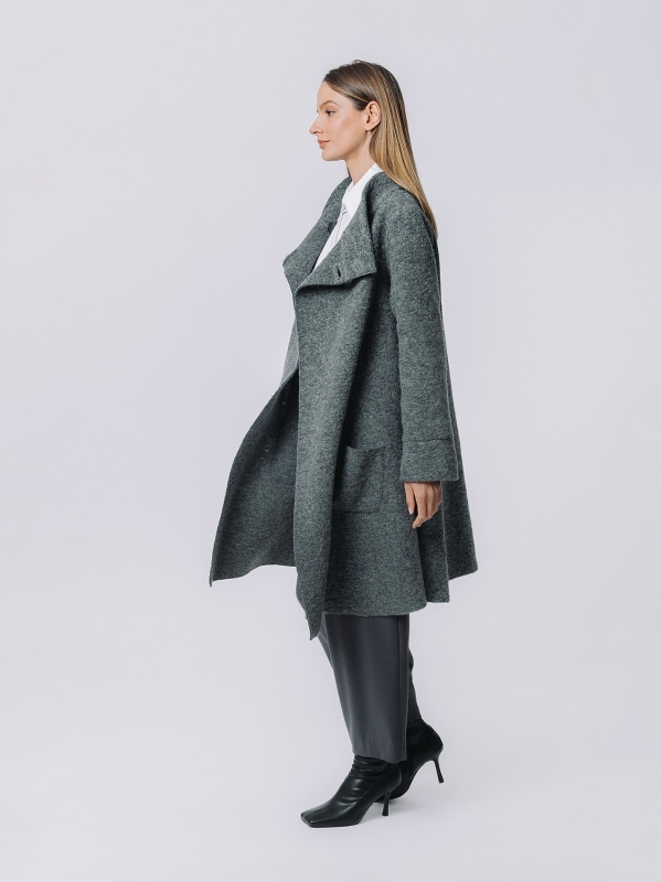 Boiled wool coat