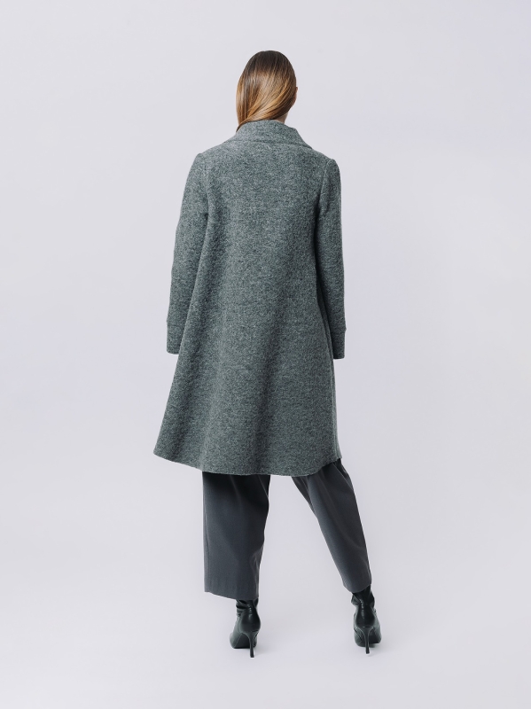 Boiled wool coat