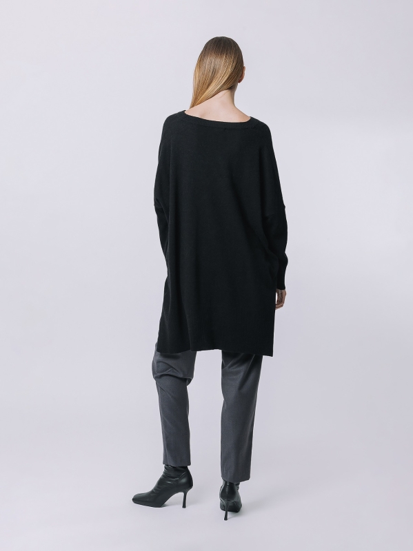 Asymmetrical maxi sweater