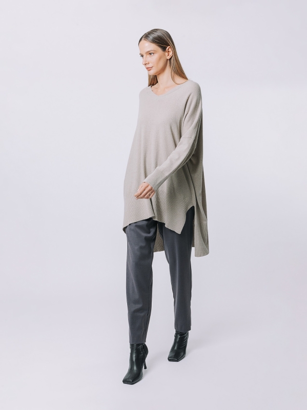 Asymmetrical maxi sweater