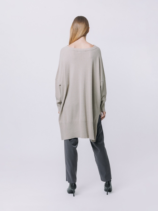 Asymmetrical maxi sweater