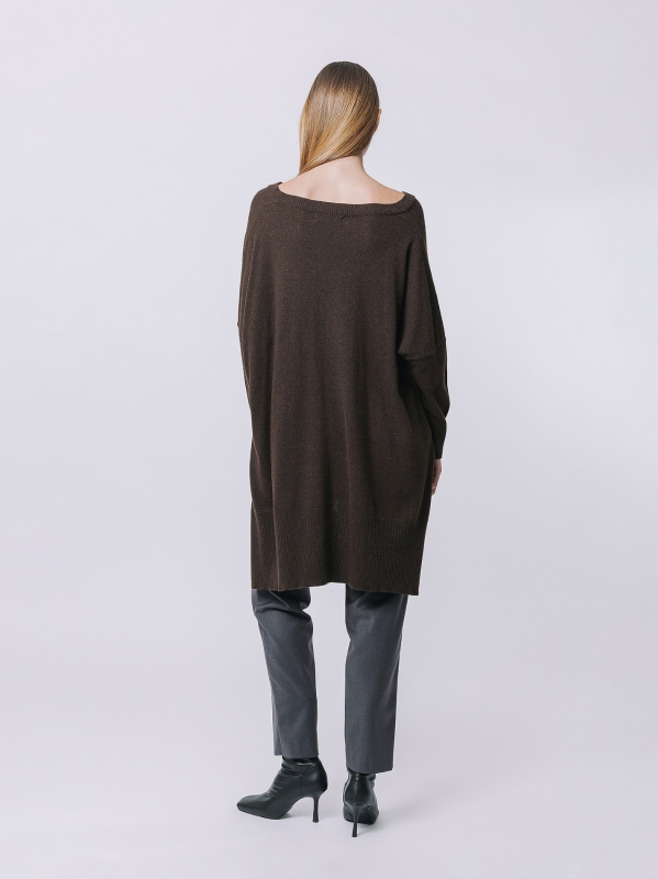 Asymmetrical maxi sweater