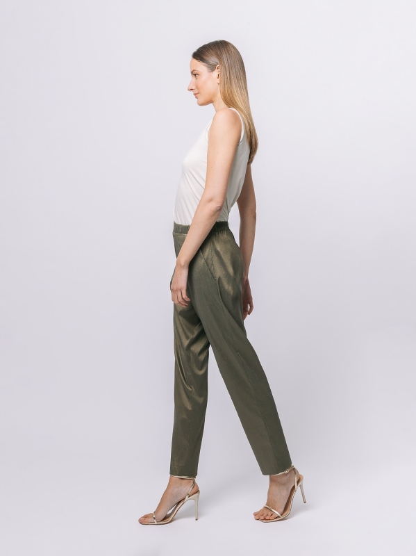 Stretch shantung chino trousers