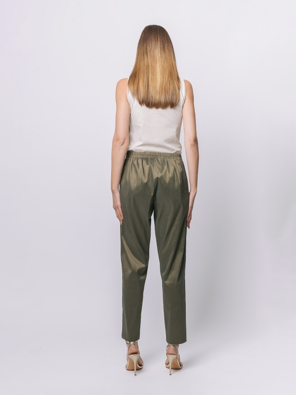 Stretch shantung chino trousers