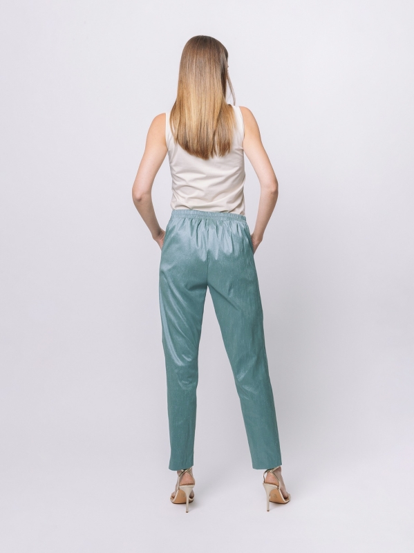 Stretch shantung chino trousers